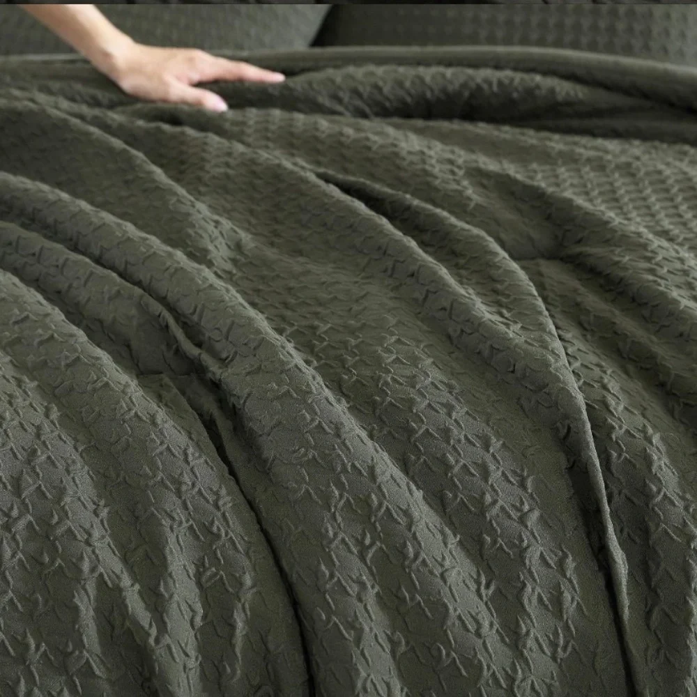 NEW Kenneth Cole Olive Green 3 pc Duvet Bedding Set